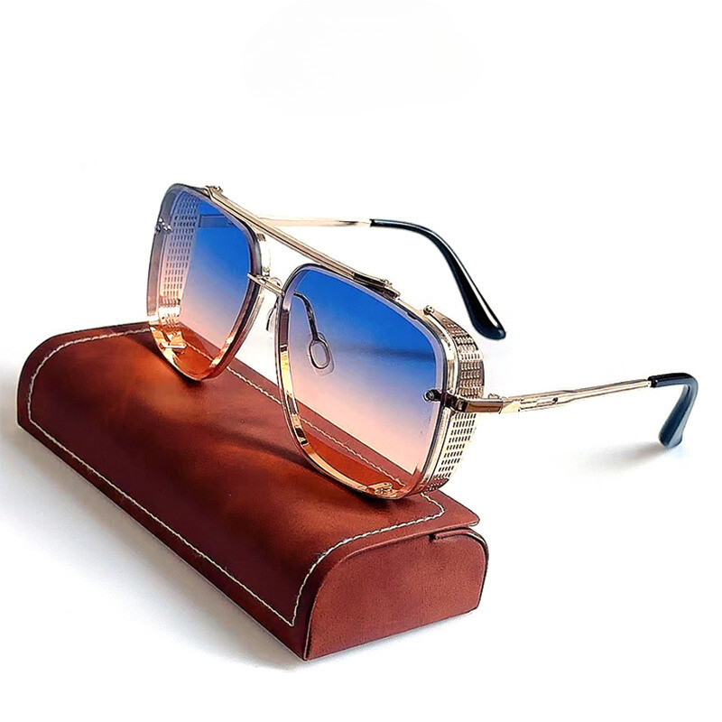 Retro-Inspired Vintage Sunglasses Ocean Blue