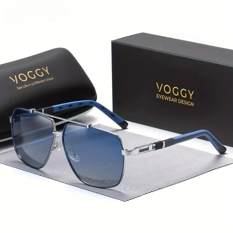 Classic Oxford Aviator Sunglasses for Stylish Protection Steel Blue