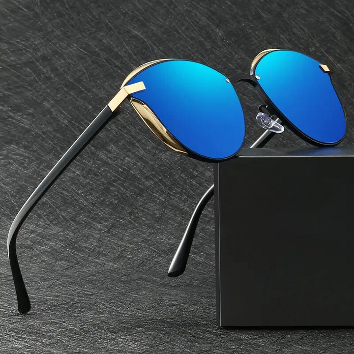 Polarized UV Protection Sunglasses Gold Blue