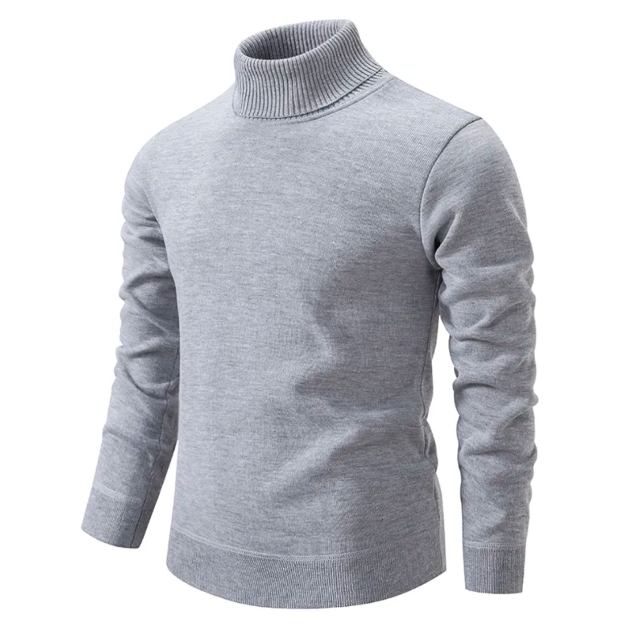 Men's Soft Wool Turtleneck Sweater Grey