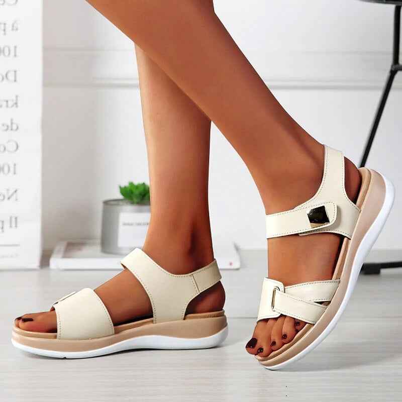 Bliss | Women's Orthopedic Cushioned Sandals Beige