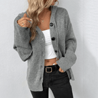 Women's Knit Button-Up Cardigan Grey