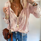 Elegante Boho-Bluse für Damen mit V-Ausschnitt