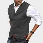 Men's Vintage Vest - Classic Style Dark Grey