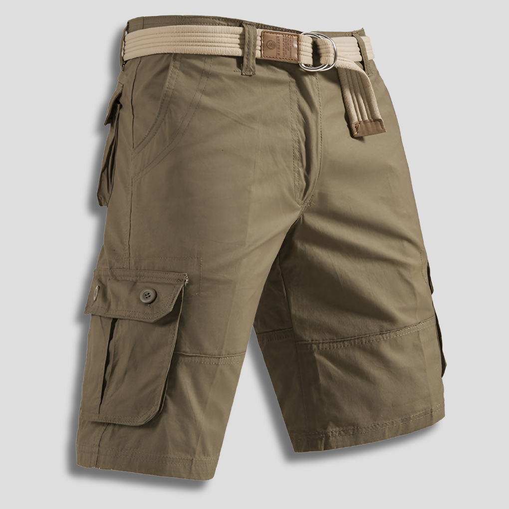 Men's Versatile Multi-Pocket Cargo Shorts Brown