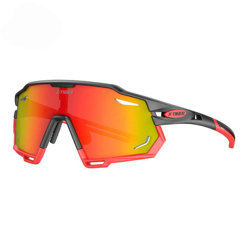 Polarized SolarZoom Sunglasses Black Red