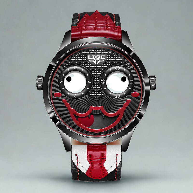 Chrono Style Watch for Men Red Black