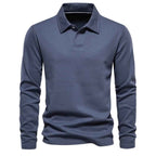 Men's Long Sleeve Polo Shirt Blue
