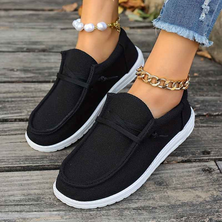 Women's Casual Breathable Slip-On Loafers Black