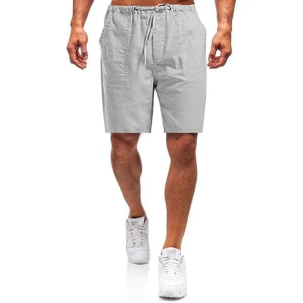 Men's Casual Drawstring Shorts for Comfortable Summer Wear Light Gray