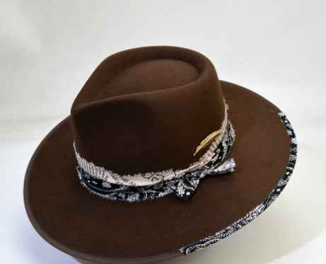 Wool-like Autumn And Winter Felt Cap British Woolen Hat Custom coffee color LorXL