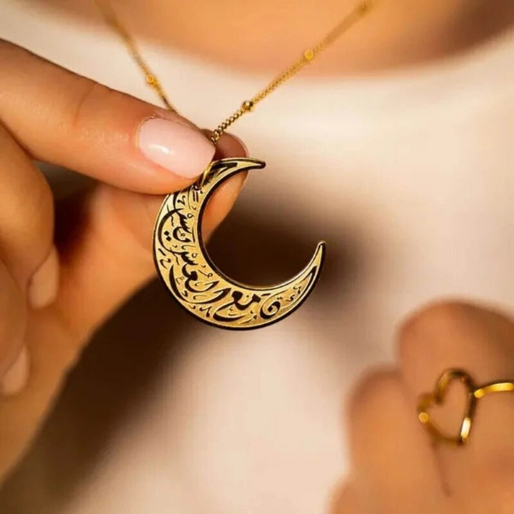 Celestial Crescent Harmony Necklace 18K Gold Plated