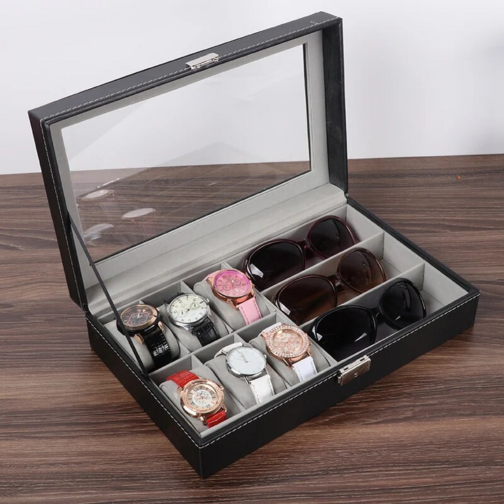 Stylish Leather Case for Watches and Sunglasses