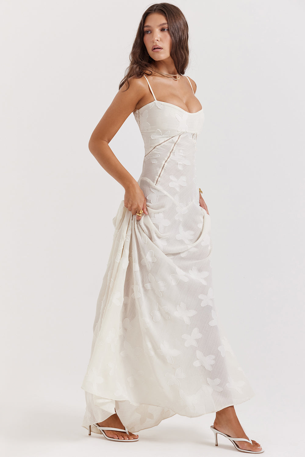 Charline | Women's Elegant Embroidered Maxi Dress