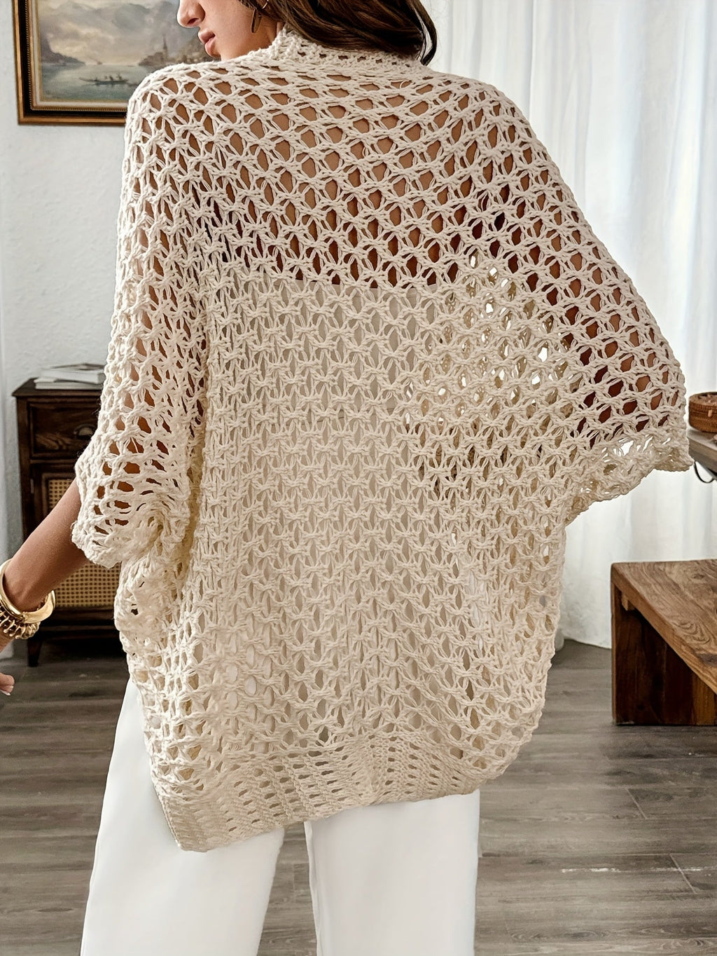 Women's Winter Open Drape Cardigan in Hazel