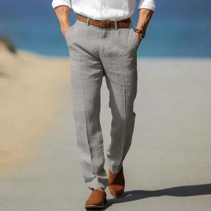 Men's Relaxed Fit Pants Light Grey