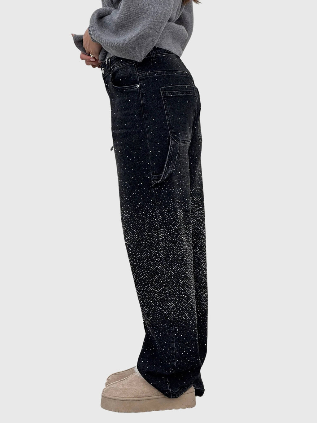 Women's Sparkle Diamond Denim Pants