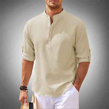 Men's Stylish Linen Shirt for the Modern Man Beige