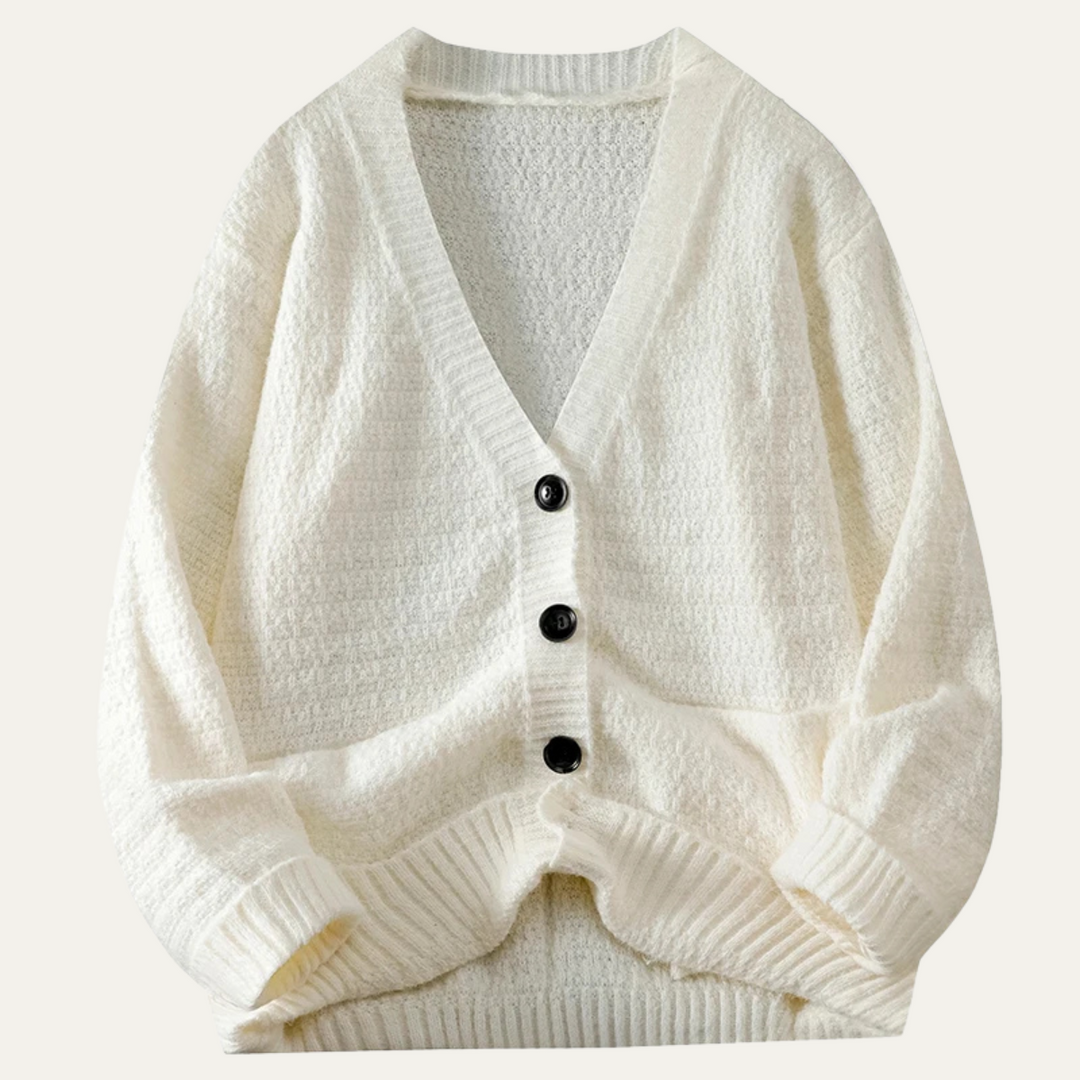 Women's V-Neck Button Knit Cardigan