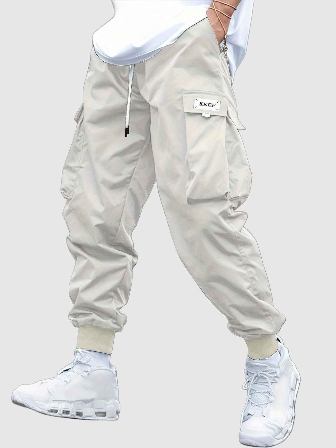 Men's Cargo Joggers – Stylish Streetwear Pants with Pockets and Cuffed Legs