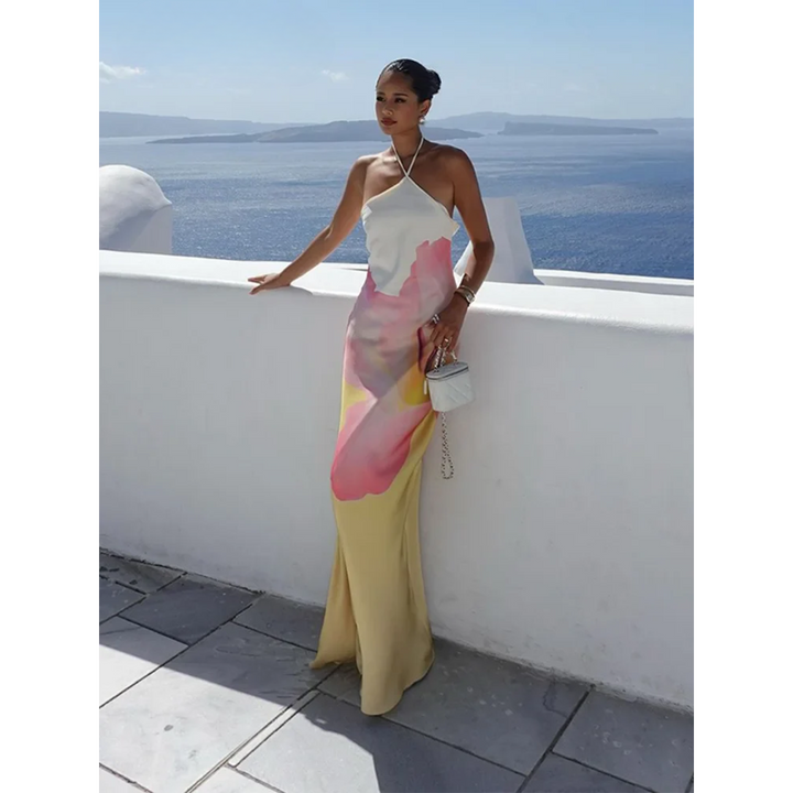 Hannah | Women's Elegant Floral One-Shoulder Maxi Dress