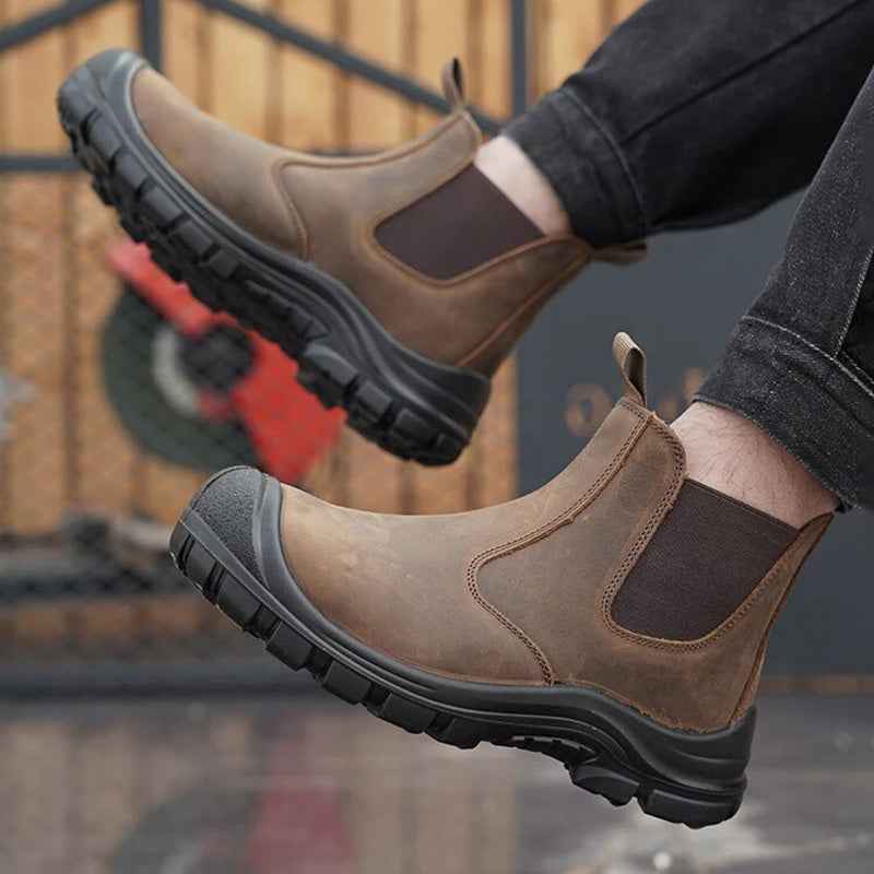 Cizme de lucru bărbătești Chelsea de iarnă slip-on