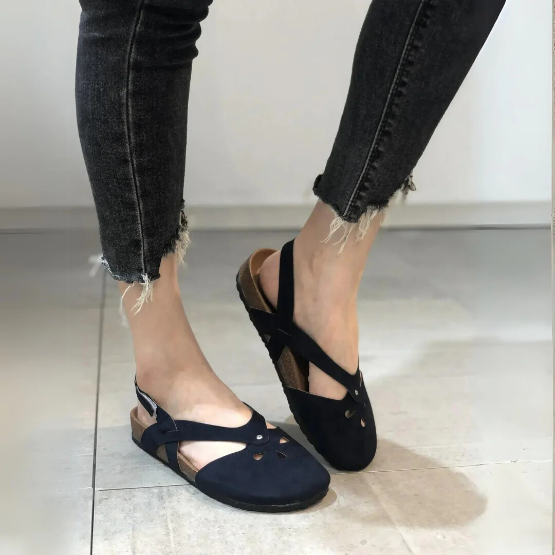Women's Adjustable Sandals - Comfortable and Stylish Footwear Dark Blue