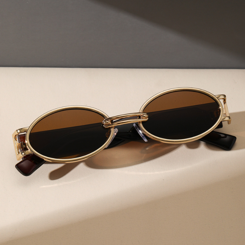 Retro Golden Aura Sunglasses for Stylish Looks