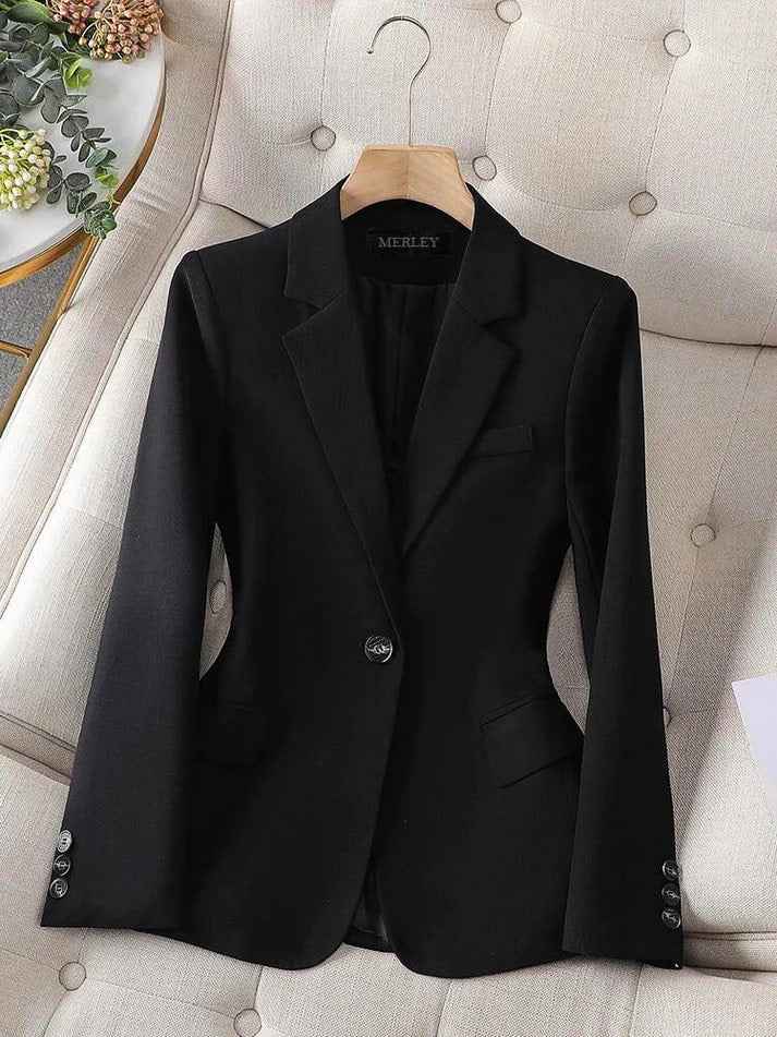 Women's Elegant Slim Fit Blazer Black