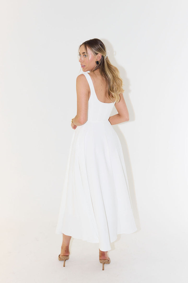 Paloma | Women's Midi Dress with Square Neckline