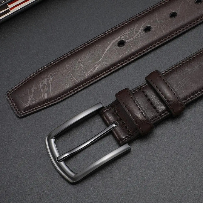 Gunmetal Cowhide Belt for Stylish Outfits