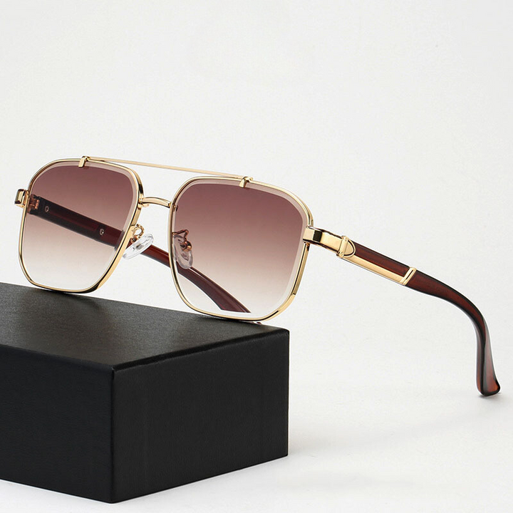 Stylish UV Protection Sunglasses Amber Brown