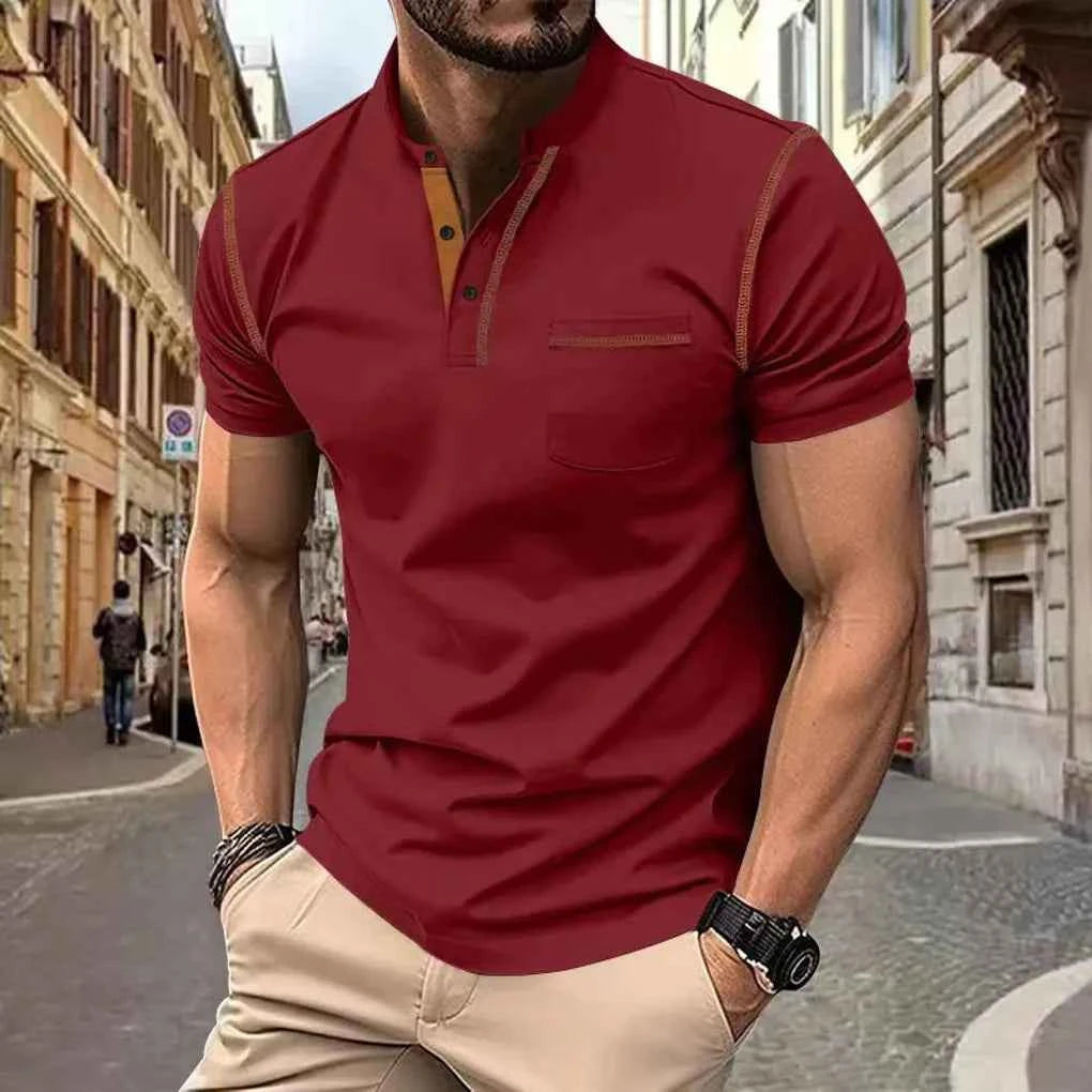 Men's Elegant Polo Shirt – Perfect Style for Any Occasion Red