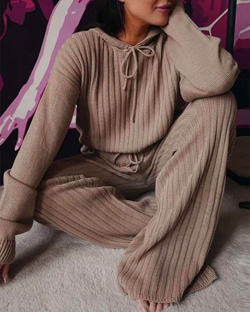 Women's Cozy Pajama Set Brown