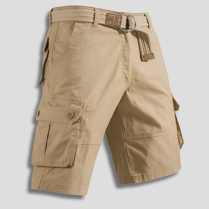 Men's Versatile Multi-Pocket Cargo Shorts Khaki