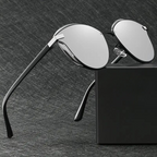 Polarized UV Protection Sunglasses Silver Chrome