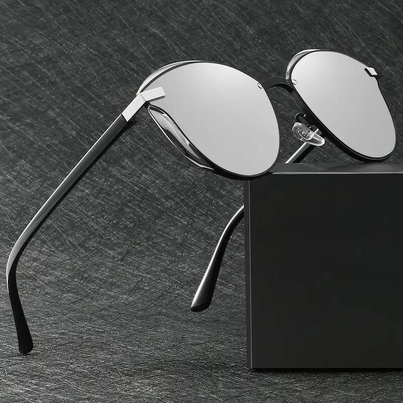 Polarized UV Protection Sunglasses Silver Chrome
