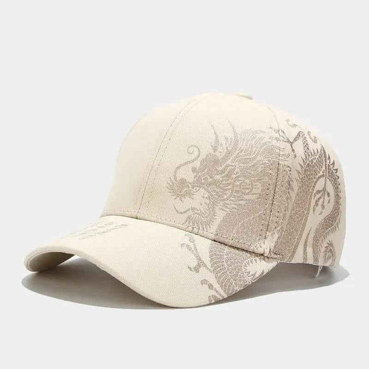 Dragon Year Canvas Hat Beige