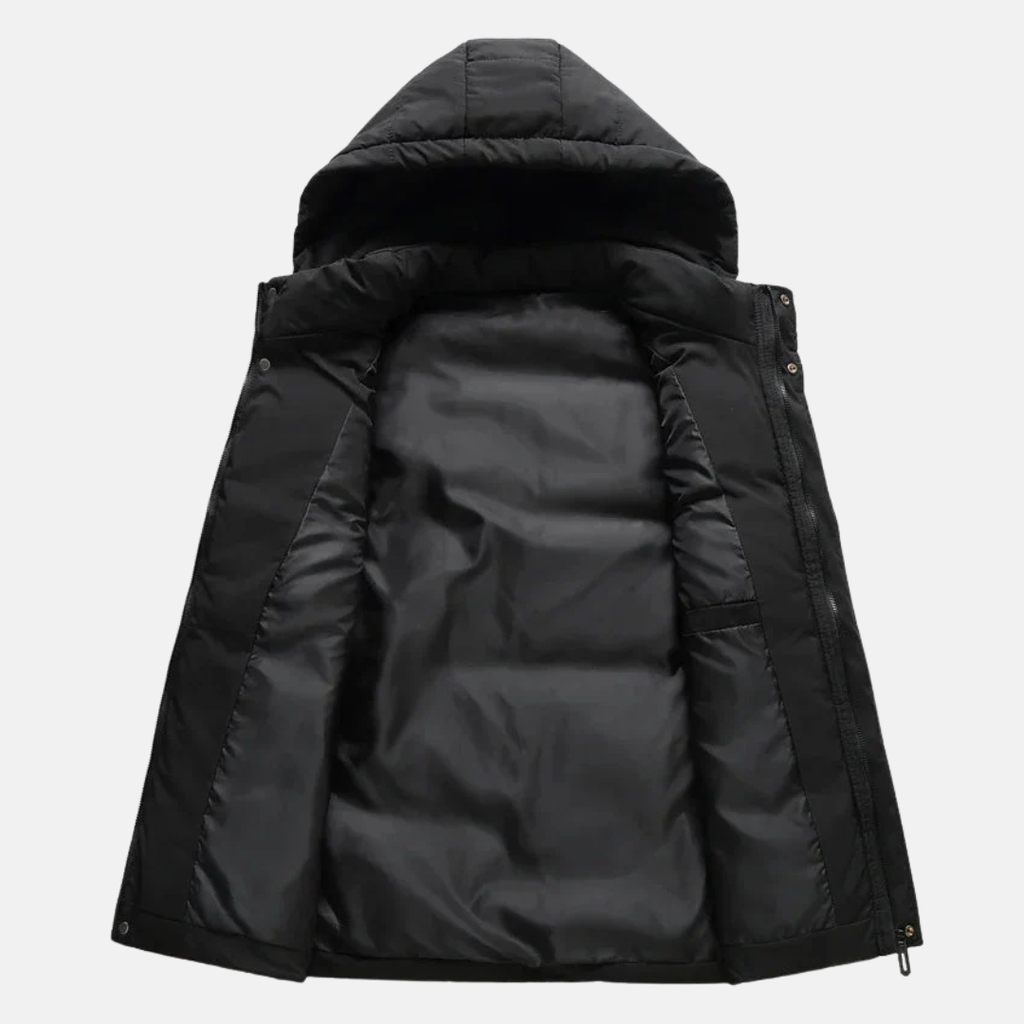 Men's Quilted Puffer Vest – Relaxed Fit with Adjustable Hood