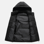 Men's Quilted Puffer Vest – Relaxed Fit with Adjustable Hood