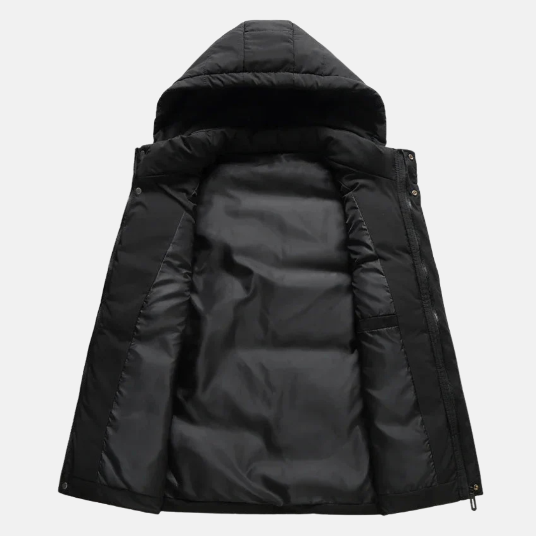 Men's Quilted Puffer Vest – Relaxed Fit with Adjustable Hood