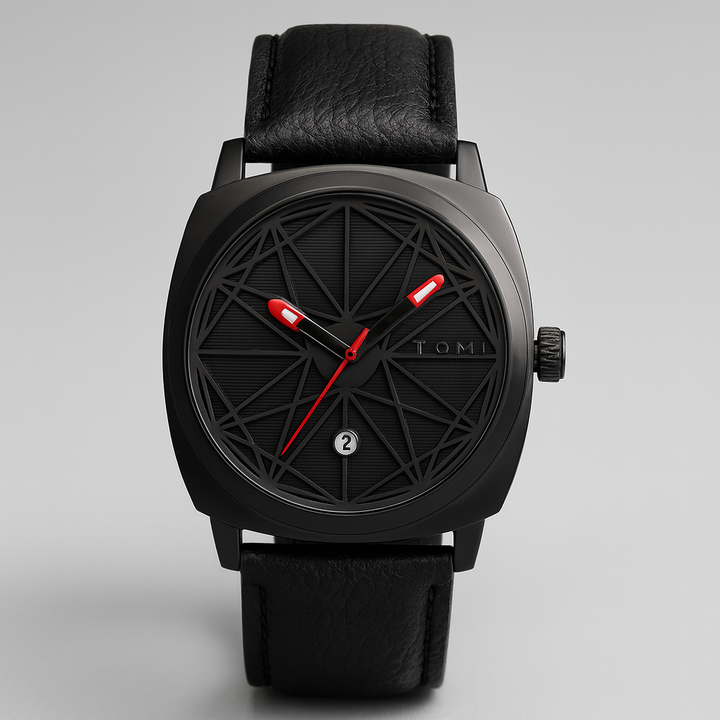 Stylish Prism Quartz Timepiece Black
