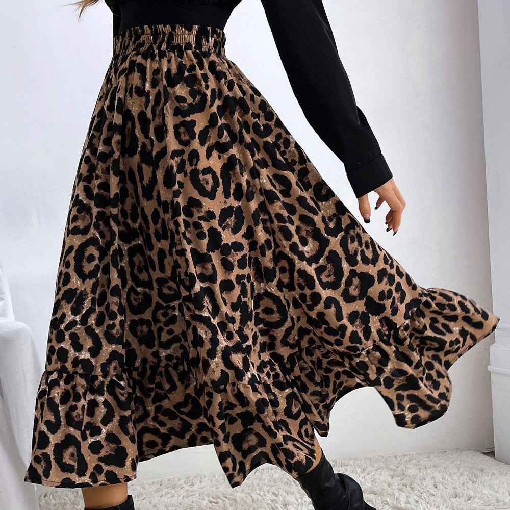 Womens Leopard Print Skirt