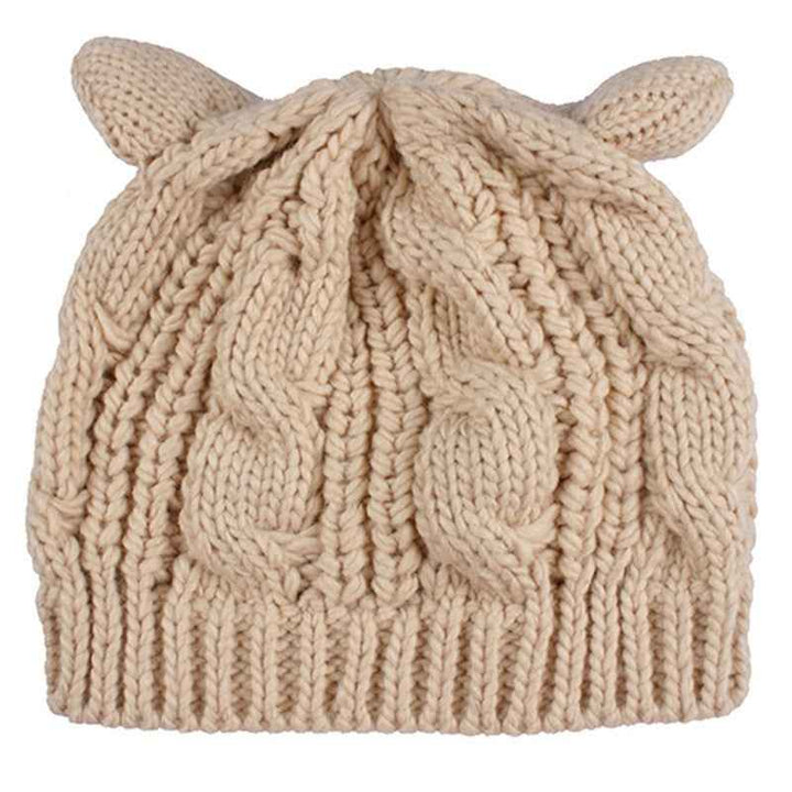 Handmade 3D Cat Ear Beanie – Stay Cozy and Cute This Winter!