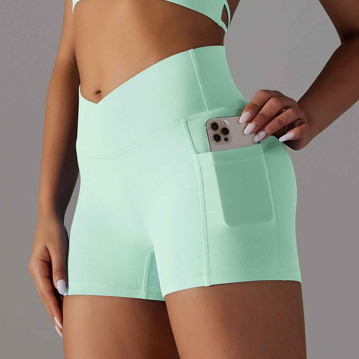 Women's Yoga Shorts with Phone Pocket for Fitness and Sports