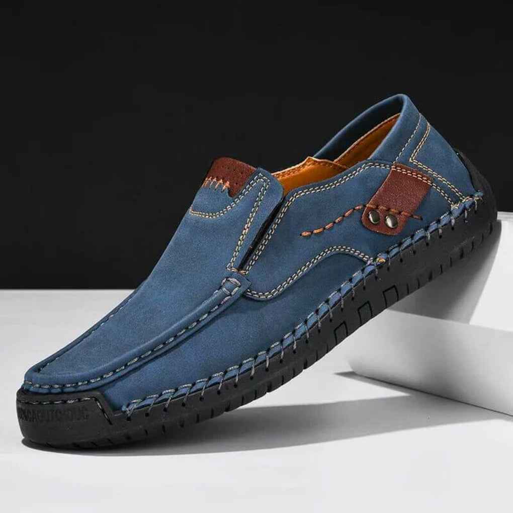 Men's Slip-On Shoes with Arch Support for Enhanced Balance Blue