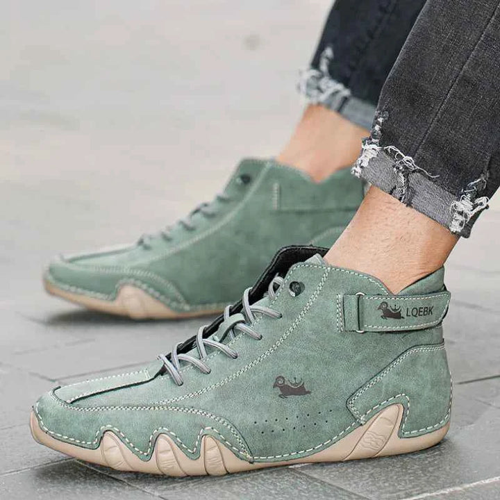 Men's Comfortable Leather Walking Shoes for Balance