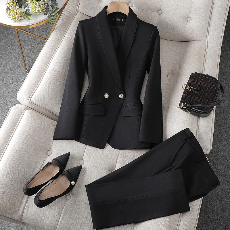 Sophia | Women's Tailored Blazer and Elegant Trouser Set Black Blazer and trousers