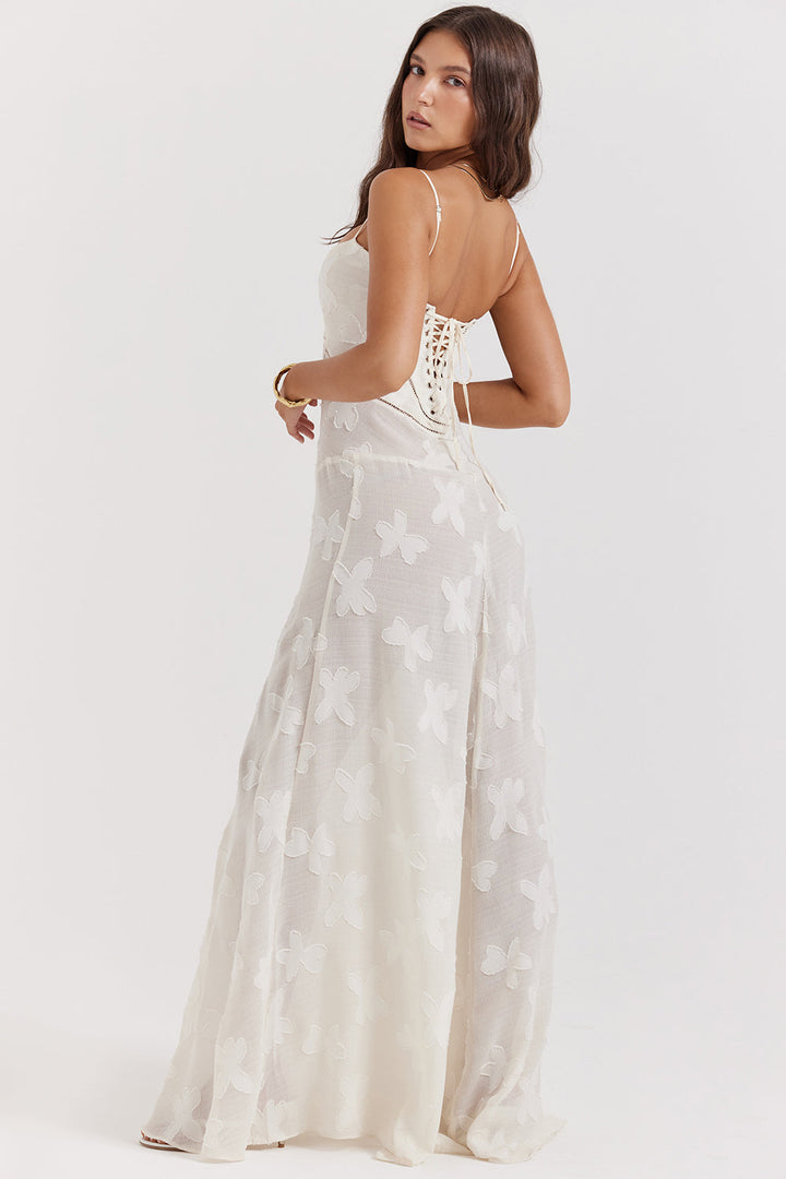 Charline | Women's Elegant Embroidered Maxi Dress