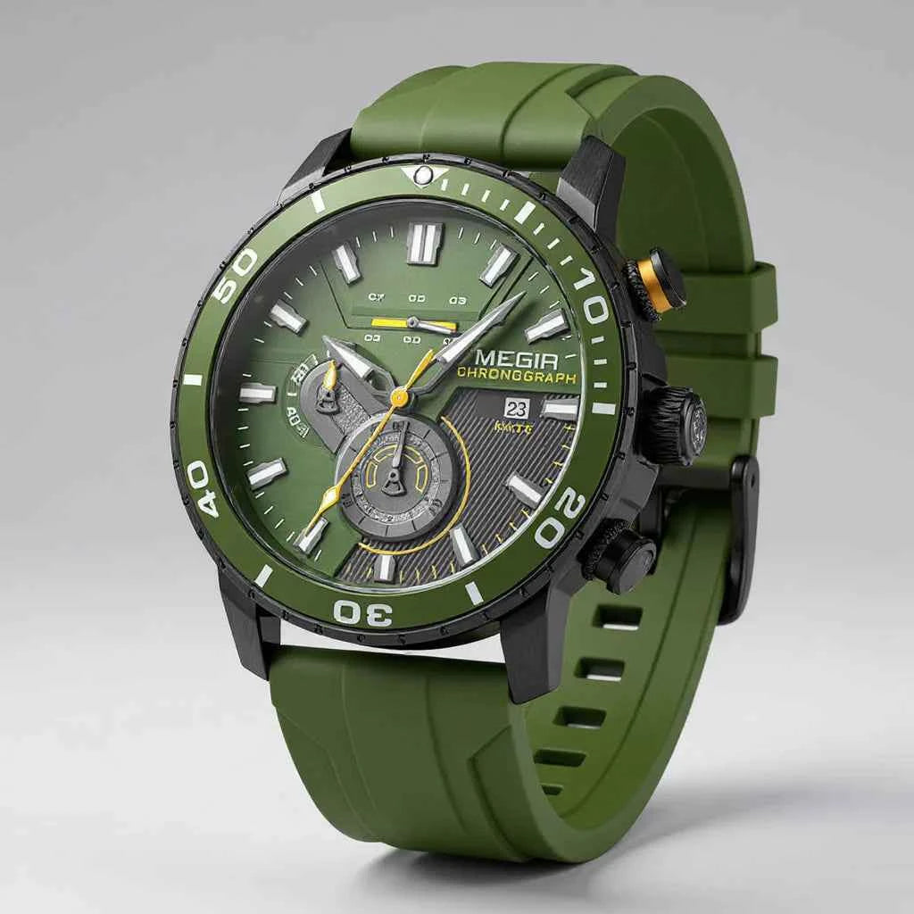 Chronomaster Luxury Timepiece Forest Green